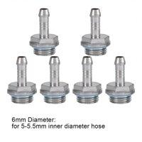 6 PCS PC Water Cooling Two-Touch Fitting G1/4 Thread Barb Connector for Tube (6MM) - intl