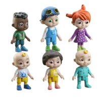 6 Piece Set of Black Skin, Watermelon, School Bus, Baby, Family, Friends, Girl, Boy, Action Doll, Toy