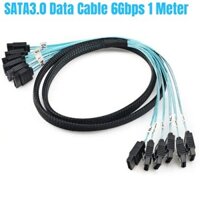 6 SATA3.0 SATAiii 1M / 3.3FT SAS 7Pin Nam Thẳng 6Gbps Cáp Dữ Liệu Cho Khai Thác BTC, NAS, HDD Đĩa SSD, Ổ Quang, Máy Chủ Máy Chủ