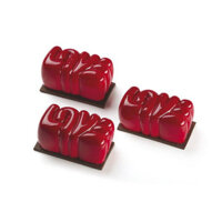 6 TÌNH YÊU Ba Chiều Silicone Trắng Mousse Khuôn 3D Chữ Khuôn Làm Bánh Dụng Cụ Nướng Xà Phòng Handmade Khuôn