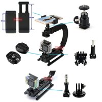 6 Trong 1 Ổn Định Cam Cầm Tay Tay Cầm Ổn Định Thông Minh Điện Thoại Giá Đỡ Giày Nóng + Chân Máy Bộ Điều Hợp Núi cho GoPro Hero 8 7 6 5 Đen 4 Phiên 3 + 3 Camera Hành Động & DSLR Máy Quay Phim