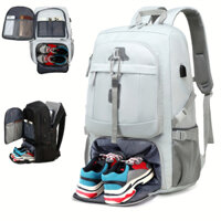 60-80L Balo du lịch nam chống nước có ngăn đựng giày Balo đựng laptop 15,6/17 inch balo kéo du lịch