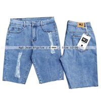 [60-85kg] Quần Ngố Jean Nữ Hàng Co Giãn Mạnh Mẫu Rách 2 Bên Mã 4466
