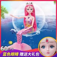 60 cm nàng tiên cá cô gái, Barbie phù hợp với đầm búp bê cô gái nàng tiên cá chúa món quà đồ chơi quá khổ Đồ chơi búp bê