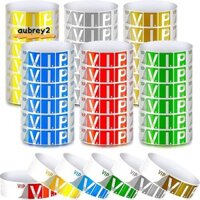 600 Gói Vòng Tay Giấy VIP Dây Đeo Tay VIP Chống Thấm Nước Vòng Tay VIP Dây Đeo Tay Màu Neon Đa Dạng Cho Sự Kiện