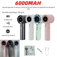 6000mah Cầm Tay Quạt Bladeless Turbo Tốc Độ Cao 100 Gear Vô Cấp Im Lặng Biến Tốc Độ Quạt USB Treo Cổ Quạt Điện Sạc Quạt Mini