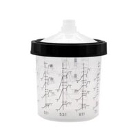 600ml 190mic súng phun hình tròn màu đen cốc bình xịt sơn không cũ cốc bên trong dùng một lần máy phun bột bả máy phun sơn x2000 Máy phun sơn cầm tay