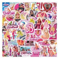 60/120 nhãn dán Barbie để trang trí laptop, vali, nhật ký, nhãn dán đồ chơi bán buôn