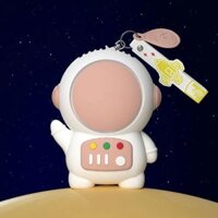 6052 Cartoon Space Man Fan With Lanyard Portable Mini USB Sạc Quạt cầm tay (Màu hồng)