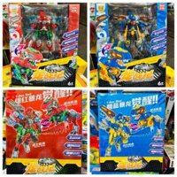(606) Chọn màu ngẫu nhiên - Đồ chơi lắp ráp biến hình robot khủng long T-Rex Red & Blue