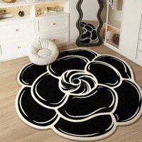60cm / 80CM / 100CM / 120CM Dày Thêu San Hô Nhung Tròn Giỏ Ghế Đệm Lều Phòng Ngủ Thảm Phòng Khách