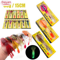 60g Dạ Quang Mực Câu Cá Xuất Hiện Sống Động Mồi Mềm Giả Uv Mực Jig Thích Hợp Cho Câu Cá Biển
