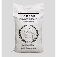 [60L] Đá Pumice (3-6mm) nhập khẩu Indonesia (đá bọt, đá thấm thuỷ, nham thạch trắng, đá núi lửa, đá ngậm nước...)