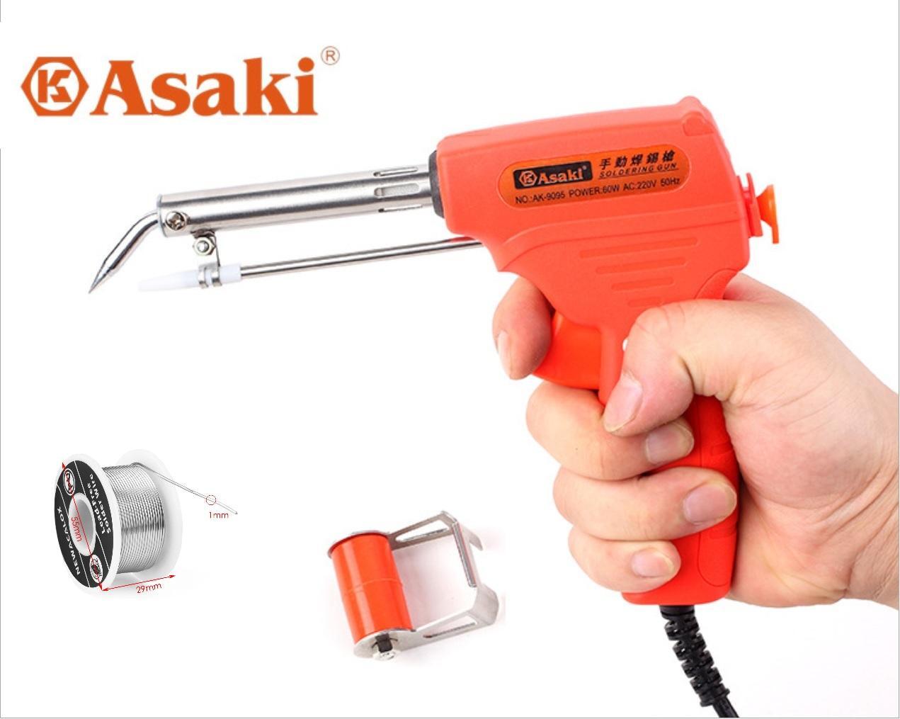 Mỏ hàn điện tử dạng súng Asaki AK-9095 60W