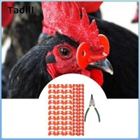 60x Pinless Peepers Kính chống trầy xước, đồ dùng, có kìm, Kính mắt gà lôi để nuôi gà