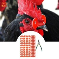 60x Pinless Peepers Kính chống trầy xước, đồ dùng, có kìm, Kính mắt gà lôi để nuôi gà