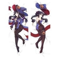 60x180cm Anime Dakimakura Game Genshin Impact Mona Cosplay Gối Toàn Thân Ôm Gối Da Đào Dài Đệm