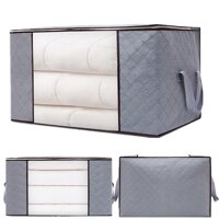 60X40X35 Cm Màu Xám Vải Không Dệt Di Động Bảo Quản Quần Áo Túi Dụng Gấp Gọn Cỡ Lớn Lưu Trữ Túi Hộp cho Quần Áo Chần Gòn Mền Chần Gòn Giặt Gối Plus Kích Thước Bộ Chăn Ga Gối Giường Túi Bảo Quản