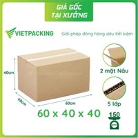 60x40x40 (5 lớp) - 3 thùng carton lớn chuyển nhà siêu bền, chất lượng cao V219