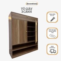 [60x80x30] Tủ giày 3 cánh, tủ đựng giày dép DMF, tủ gỗ ép (hàng tự lắp)