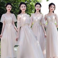 [6154 Lời khen ngợi của mọi người] Đầm phù dâu 2024 Phong cách mới Sling dài tay dáng ôm hơn Nhóm chị em Hội nghị thường niên Kích thước lớn Siêu cổ tích Người lớn Quà tặng Tiệc sinh viên WTT2025.3.10