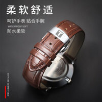 6/17✈Dây đeo đồng hồ da thật Tissot 1853 Le Locle dây đeo khóa bướm nam nữ thích hợp cho Duluer Kutu