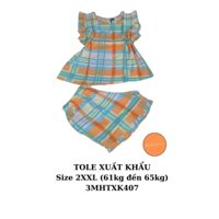 61kg đến 65kg - TOLE XUẤT KHẨU tay cánh tiên quần đùi - 3MHTXK407 - size 2XXL - 171k