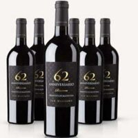 62 Anniversario Riserva Primitivo di Manduria Italia 14,5% vol quy cách 750ml x 6 chai thùng