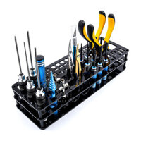63 Holes Screwdriver Storage RackTool Pallet Screwdriver Bit Holder for Hex Cross Screw Driver RC Tools Kit