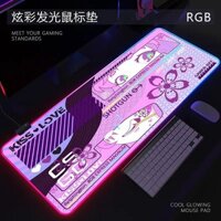 [6310] Bộ In Hình Chuột RGB Dạ Quang Csgo Hai Bàn Phím Quá Khổ Chơi Game Simov Đen Phantom Chơi Game20250224