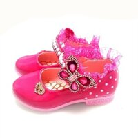 632 Lần Mua Lại Xuân Thu Giày Da Bé Gái Giày Công Chúa Giày Trẻ Em Kim Cương Giả Bằng Sáng Chế Da Sinh Viên Hiệu Suất Giày Nhảy Múa Trẻ Em 2.27
