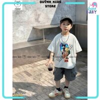 632BT Sét áo phông Songoku mix quần jean Dragon Ball Áo cotton 4 chiều,Quần jeans túi hộp chất mềm