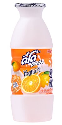 (638) DEEDO SỮA CHUA UỐNG THÁI LAN VỊ CAM 125ML x 6CHAI, MÀU CAM - Chai