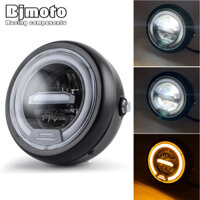 6.5 "Xe Máy 12V DC Đèn Pha LED Cho Tàu Tuần Dương Choppers Cafe Tay Đua Đèn Đầu Bóng Đèn