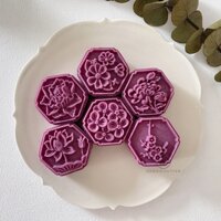 6/50 gam hoa mooncake khuôn hoa sen thêu hoa trà trà đậu xanh bánh nướng khuôn mẫu trang trí