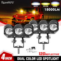 6500k 3000K Đèn Pha Led Mini Lái Xe Ánh Sáng Đa Năng Màu Kép Đèn Trợ Sáng Xe Máy Xe Tải Kéo Offroad Moto Accessorie