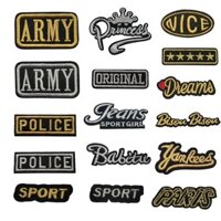 6506 Người Khen ngợi Chữ Anh Thêu Miếng Dán Vải Miếng Dán Thời Trang Cổ Điển Ủi Miếng Dán Lỗ Miếng Dán Quần Áo Quần Sửa Chữa Lỗ Miếng Dán Trang Trí