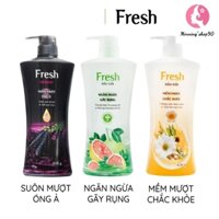 650g-Combo Mua Dầu Gội Tặng Dầu Xả 170g FRESH Bưởi Và Fresh Bồ Kết Giảm Gãy Rụng Tóc Chắc Khỏe Suôn Mượt Tóc