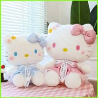 65cm Sanrio Hello Kitty Sang Trọng Búp Bê Quà Tặng Cho Bé Gái Trẻ Em Trang Trí Nhà Hoa Nơ Đầm Đồ Chơi Nhồi Bông Cho Trẻ Em