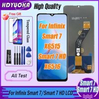 6.6 "Tương thích với Infinix Smart 7 X6515 / Smart7 HD X6516 Màn hình LCD Bộ số hóa màn hình cảm ứng Bộ phận thay thế có khung