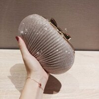 6632 người thu thập nơ kim loại xếp li sáng bóng 2020 ngỗng6362 người Bộ sưu tập nơ kim loại xếp li sáng bóng 2020 Trứng ngỗng Ly hợp bữa tối Túi nhỏ Nữ Váy nhỏ Túi dự tiệc bữa tối 02.26