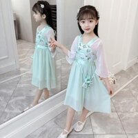 6692 Người Khen ngợi Đầm Phong Cách Trung Hoa Trang Phục Cổ Thời Trang Trẻ Em Quần Áo Công Chúa Đầm Trẻ Em 3.19