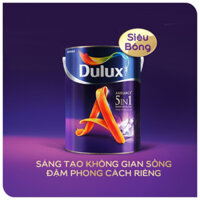 66AB  - Sơn Nước Nội Thất SIÊU  Cao Cấp Dulux Ambiance 5 in1 - BỀ MẶT SIÊU  BÓNG -1 LÍT