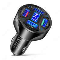66W 4-Port USB Car Charger Adapter 4USB-A PD QC3.0 Fast Charging with Blue LED For iPhone for iPhone 15 15 Plus 15 Pro 1