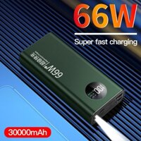 66W sạc nhanh kho báu 30000mAh công suất lớn sạc di động hiển thị kỹ thuật số pin bên ngoài LED cho iphone samsung