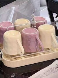 67 Bộ Cốc Nhẹ Sang Trọng Cốc Gốm Gia Đình Phòng Khách Uống Nước Bàn Trà Cao Cấp Bộ Dụng Cụ Nước