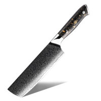 67 Lớp Thép Nakiri Vàng Lá Trang Trí Nhựa Xử Lý Đầu Bếp Dao Damascus Bếp