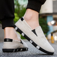 6719 Người Khen ngợi Handmade Giày Vải Nam Mùa Xuân Thường Ngày Phiên Bản Hàn Quốc Hợp Thời Trang Đậu Hà Lan Giày Mùa Xuân Slip On Lười Cũ Bắc Kinh Giày Vải