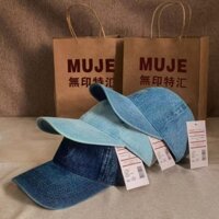 [6724 Bộ sưu tập người] Tấm Muji mềm Mũ bóng chày tuần hoàn đầu lớn Nữ Xuân Thu 2025 Phong cách mới Denim Mặt rộng vành Mũ nhỏ Nam