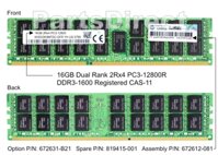 672631-B21 HP 16GB (1x16GB) SDRAM DIMM